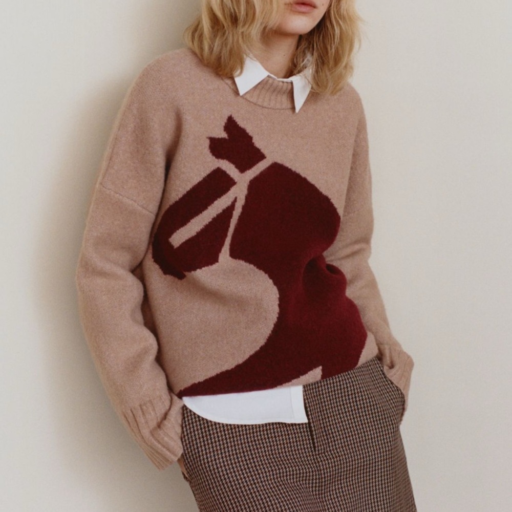 Anthropologie Corey Lynn Calder horse icon sweater